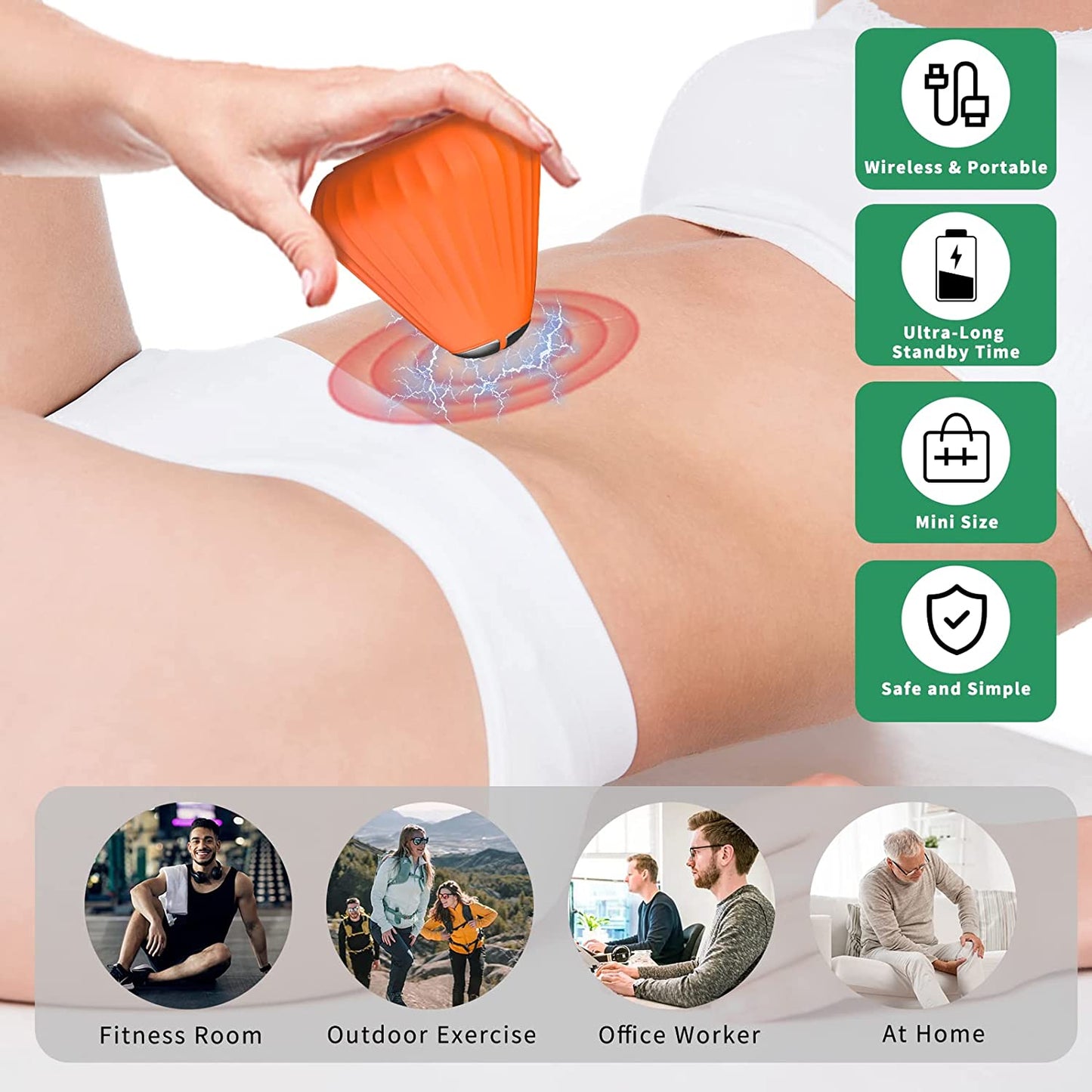 LassRoka Electric Trigger Point Massager - 5 Modes, 10 Intensity Levels, Arthritis Pain Relief