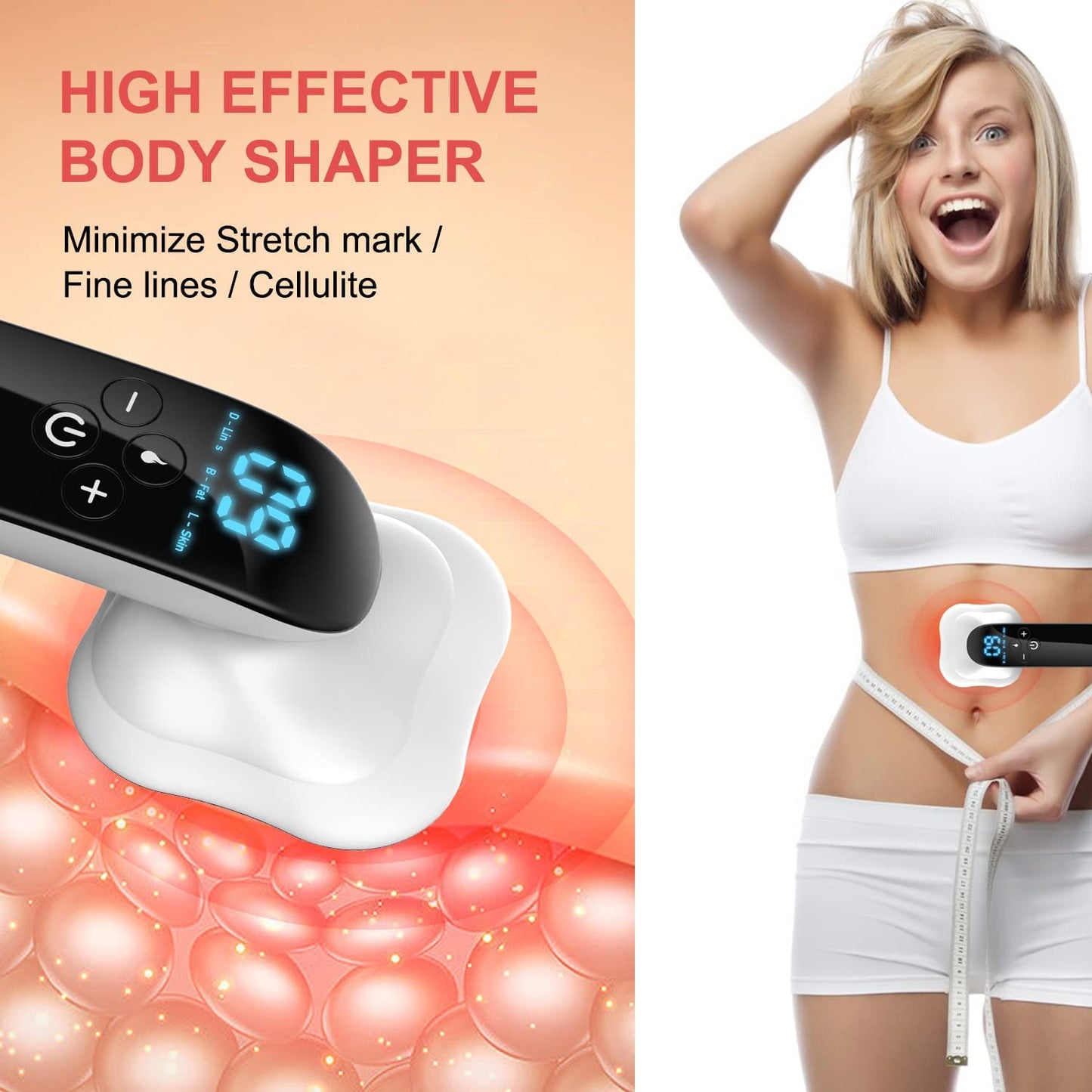 LassRoka Fat-Burning Massager, Removes Stretch Marks, Reduces Cellulite, and Enhances Blood Circulation