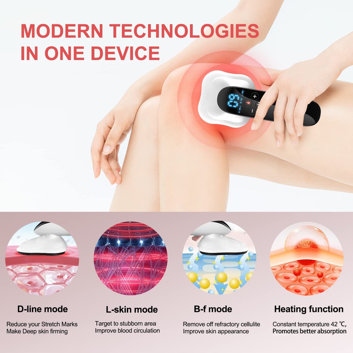LassRoka Fat-Burning Massager, Removes Stretch Marks, Reduces Cellulite, and Enhances Blood Circulation
