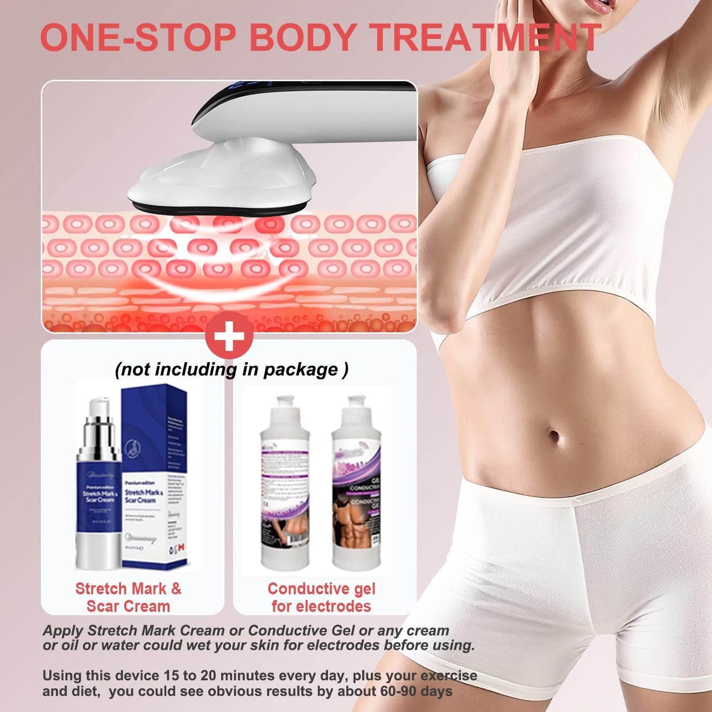 LassRoka Fat-Burning Massager, Removes Stretch Marks, Reduces Cellulite, and Enhances Blood Circulation