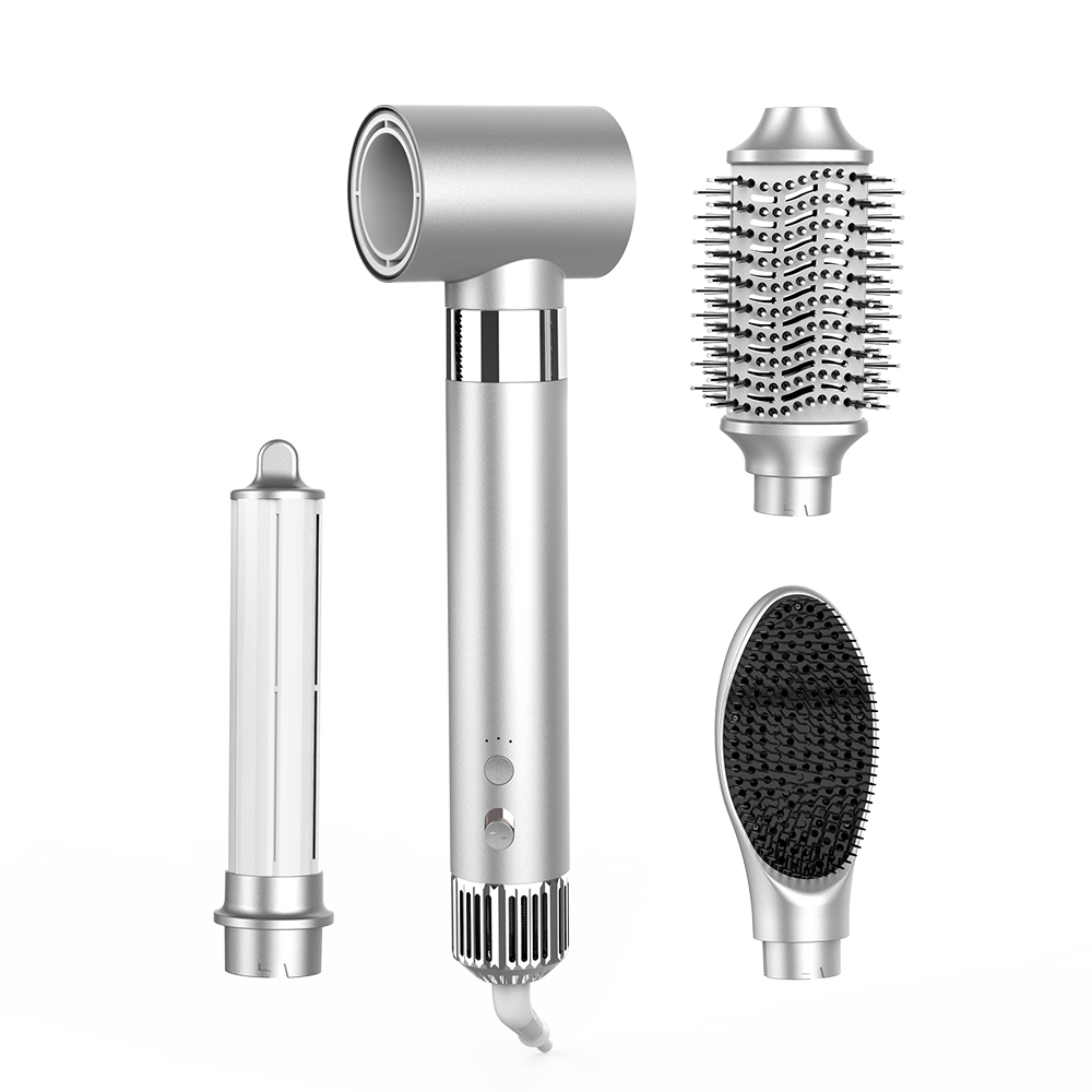 LassRoka 4-in-1 Hair Dryer Brush - Detachable, Ionic, Ceramic Coated