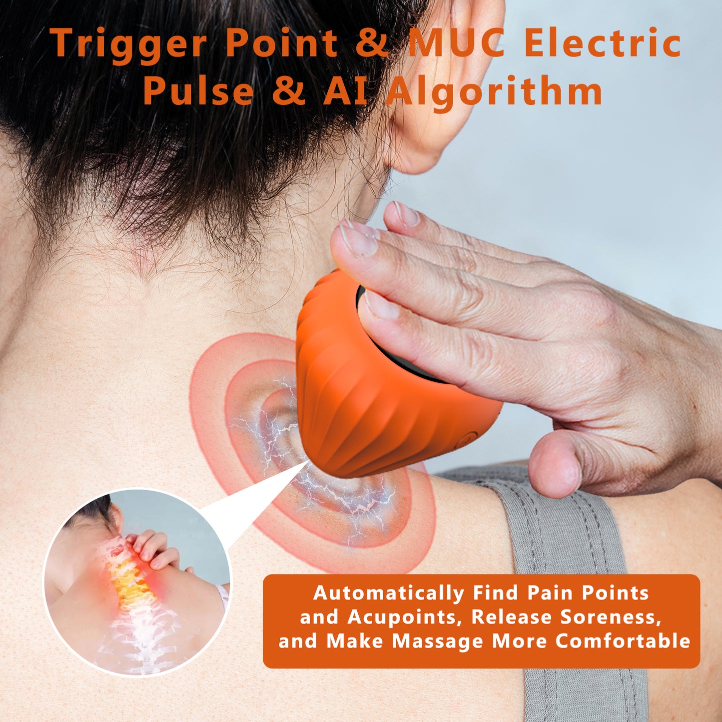 LassRoka Electric Trigger Point Massager - 5 Modes, 10 Intensity Levels, Arthritis Pain Relief
