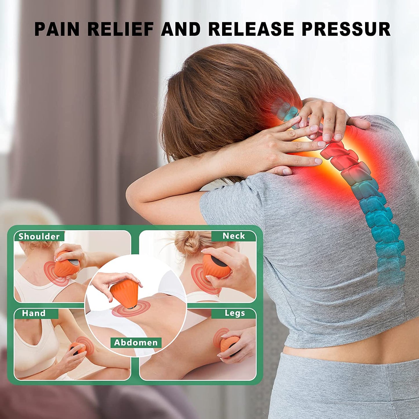 LassRoka Electric Trigger Point Massager - 5 Modes, 10 Intensity Levels, Arthritis Pain Relief